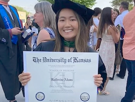 Graduation photo of Kat Adams, MD