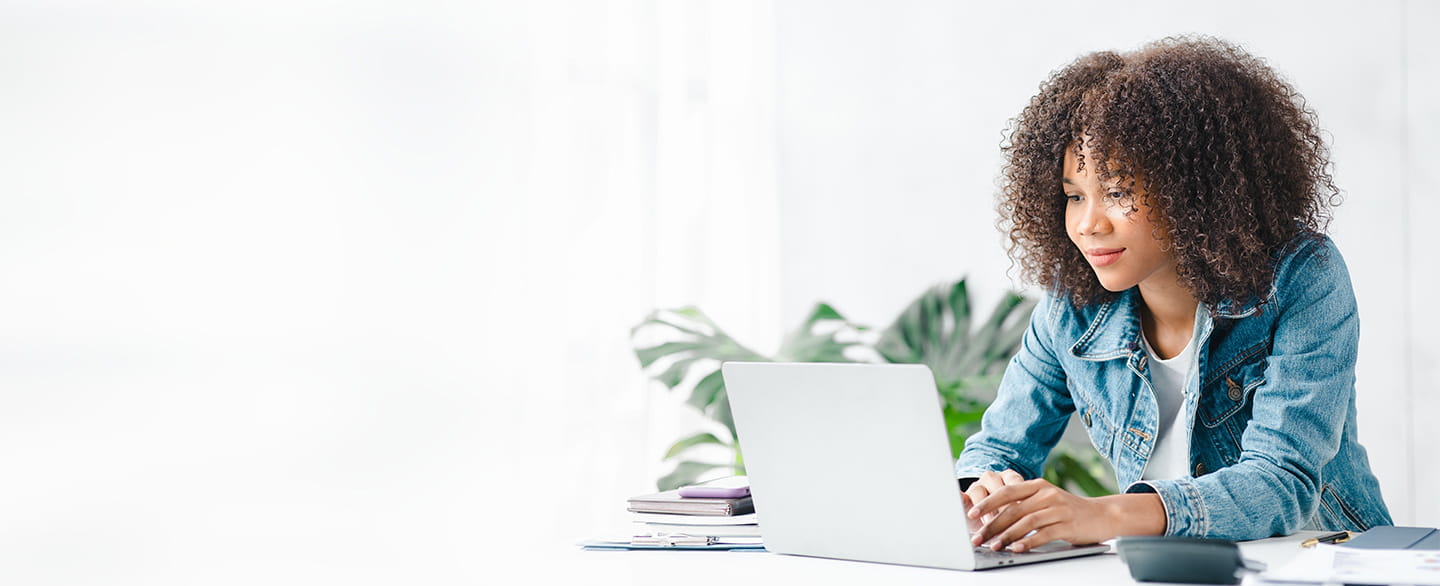 Woman on computer