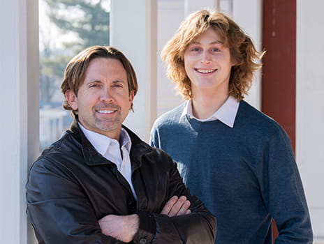 Kidney transplant recipient Blake Connor with his donor Colby.